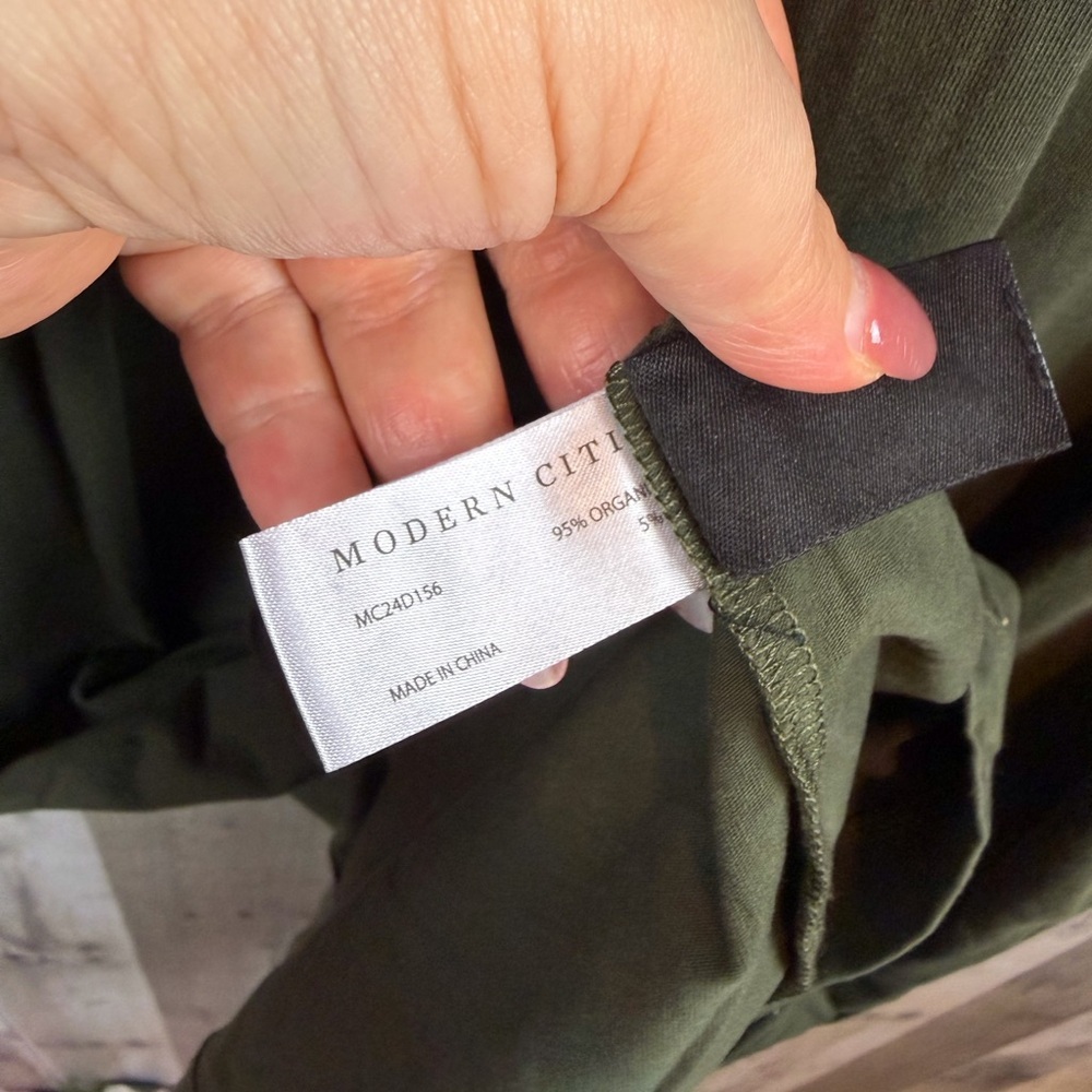 Modern Citizen Wei Tie Front Dress in Olive Green Size XS. - Picture 8 of 15